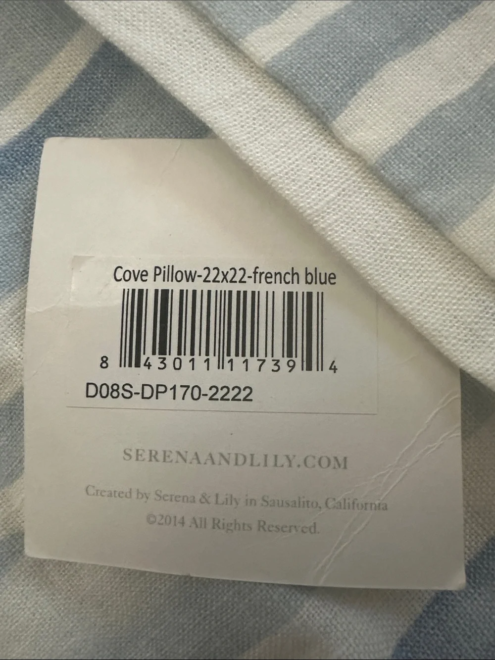 Serena & Lily Light Blue and White Striped Cotton Shams (2)